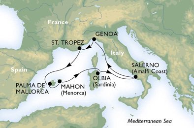 MEDELHAVET - Frankrike,  Spanien,  Italien