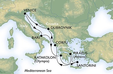 MEDELHAVET - Italien,  Grekland,  Kroatien