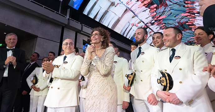 Sophia Loren godmother of the MSC Cruises fleet