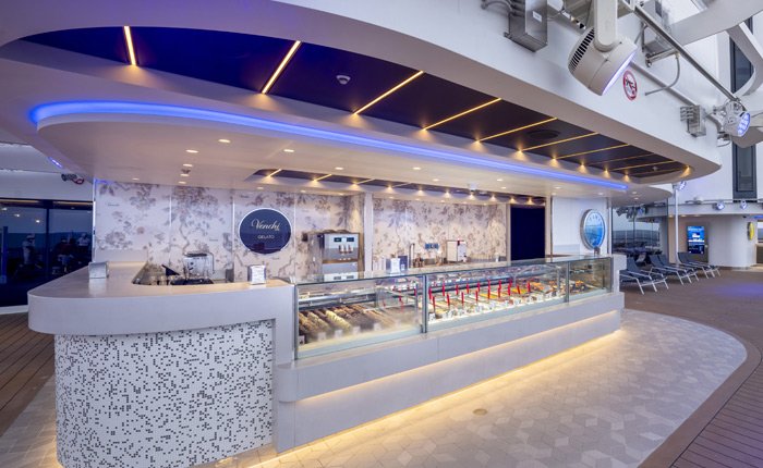Gelato and dessert counter onboard an MSC cruise ship | MSC Cruises