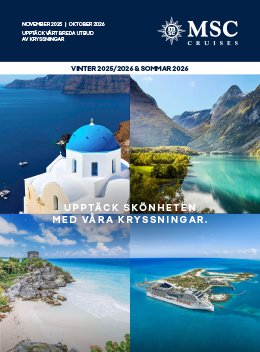 Swedish Brochure cover image, Winter 2025/2026 and Summer 2026