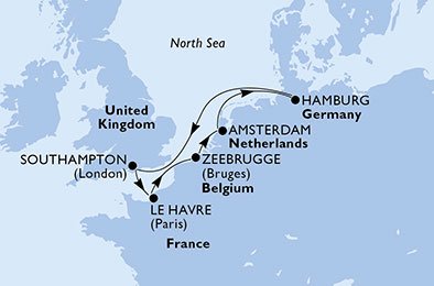 Tyskland, England, Frankrike, Belgien, Holland