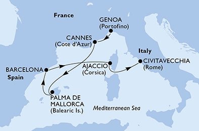 Italien, Frankrike, Spanien
