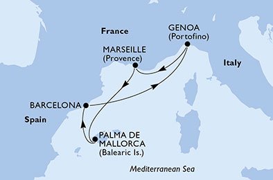 Spanien, Italien, Frankrike