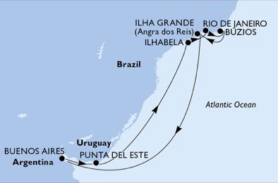 Argentina, Uruguay, Brasilien