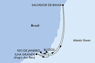 Rio de Janeiro, Salvador, Ilha Grande, Buzios, Rio de Janeiro