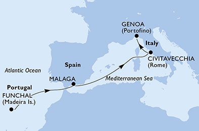 Portugal, Spanien, Italien