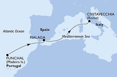 Portugal, Spanien, Italien