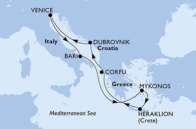 Italien, Grekland, Kroatien