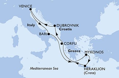 Italien, Grekland, Kroatien
