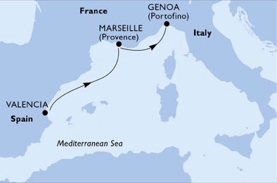 Spanien, Frankrike, Italien
