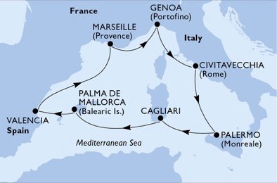 Italien, Spanien, Frankrike