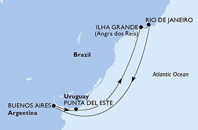 Brasilien, Argentina, Uruguay
