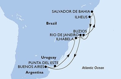 Brasilien, Argentina, Uruguay