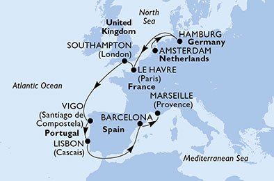 Holland, Tyskland, Frankrike, England, Spanien, Portugal