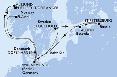 Danmark, Tyskland, Norge, Sverige, Estland, Ryssland