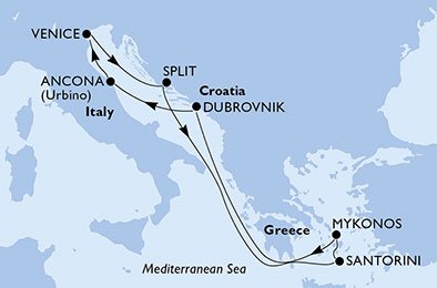 Italien, Kroatien, Grekland
