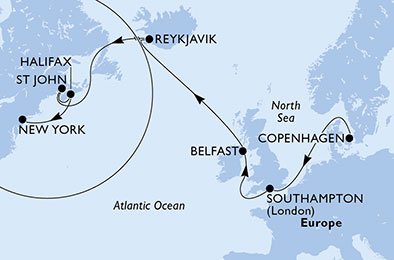 Danmark, England, Island, Kanada, USA