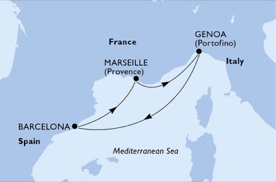 Italien, Spanien, Frankrike