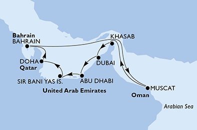 Förenade Arabemiraten, Qatar, Bahrain, Oman