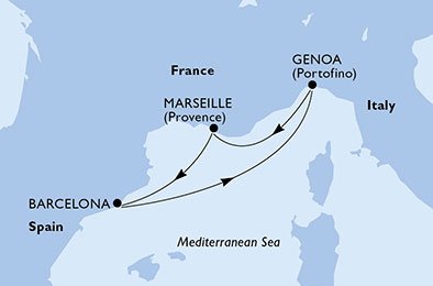 Italien, Frankrike, Spanien
