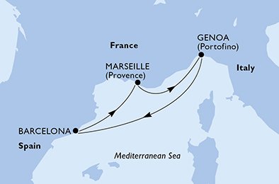 Frankrike, Italien, Spanien