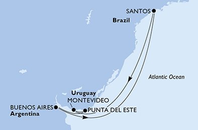 Brasilien, Uruguay, Argentina