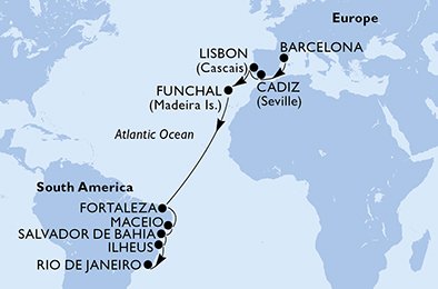 Spanien, Portugal, Brasilien