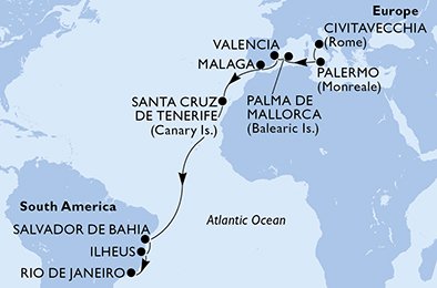 Italien, Spanien, Brasilien