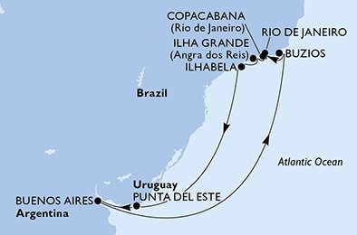 Argentina, Brasilien, Uruguay