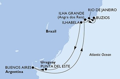 Argentina, Brasilien, Uruguay