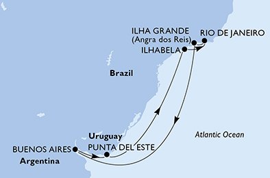 Argentina, Uruguay, Brasilien
