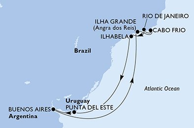 Argentina, Brasilien, Uruguay