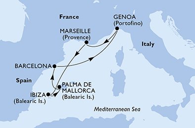 Italien, Frankrike, Spanien