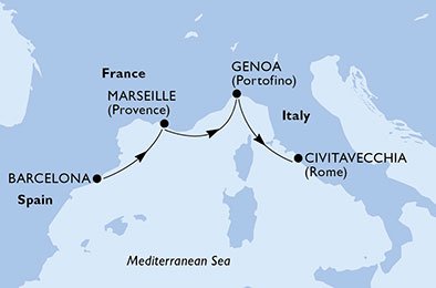 Spanien, Frankrike, Italien