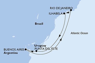 Brasilien, Uruguay, Argentina