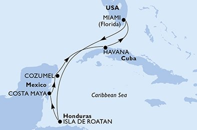 USA, Honduras, Mexiko, Kuba