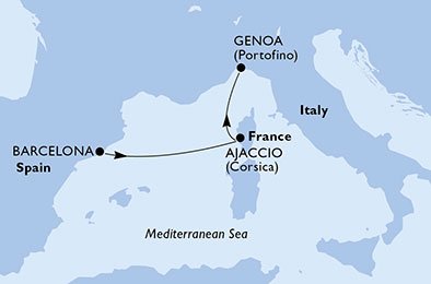 Spanien, Frankrike, Italien