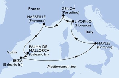 Spanien, Italien, Frankrike
