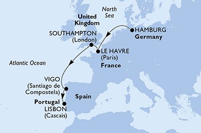 Tyskland, Frankrike, England, Spanien, Portugal