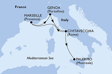 Italien, Frankrike