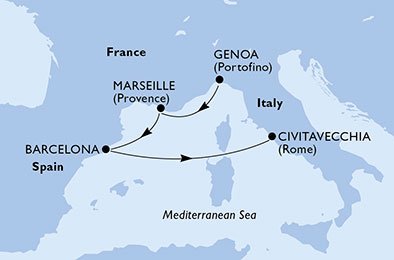 Italien, Frankrike, Spanien