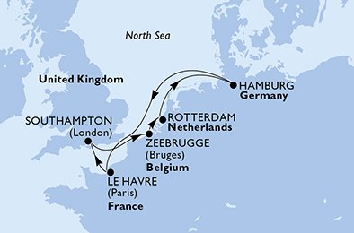 Holland, Tyskland, Frankrike, England, Belgien
