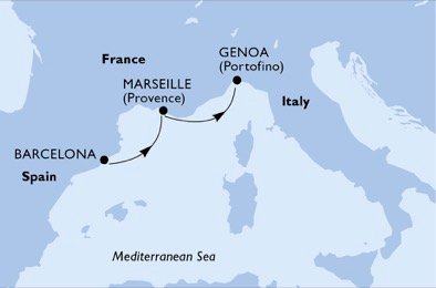 Spanien, Frankrike, Italien