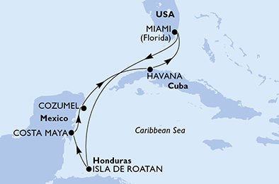 USA, Honduras, Mexiko, Kuba