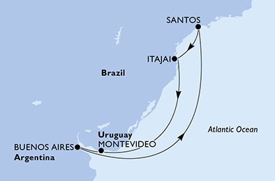 Uruguay, Argentina, Brasilien