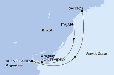 Brasilien, Uruguay, Argentina
