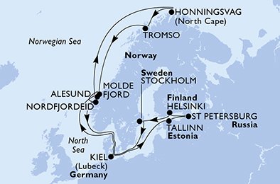 Tyskland, Norge, Estland, Ryssland, Finland, Sverige