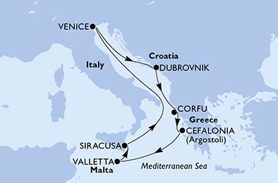 Malta, Italien, Kroatien, Grekland