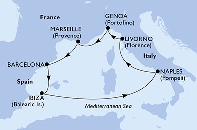 Spanien, Italien, Frankrike